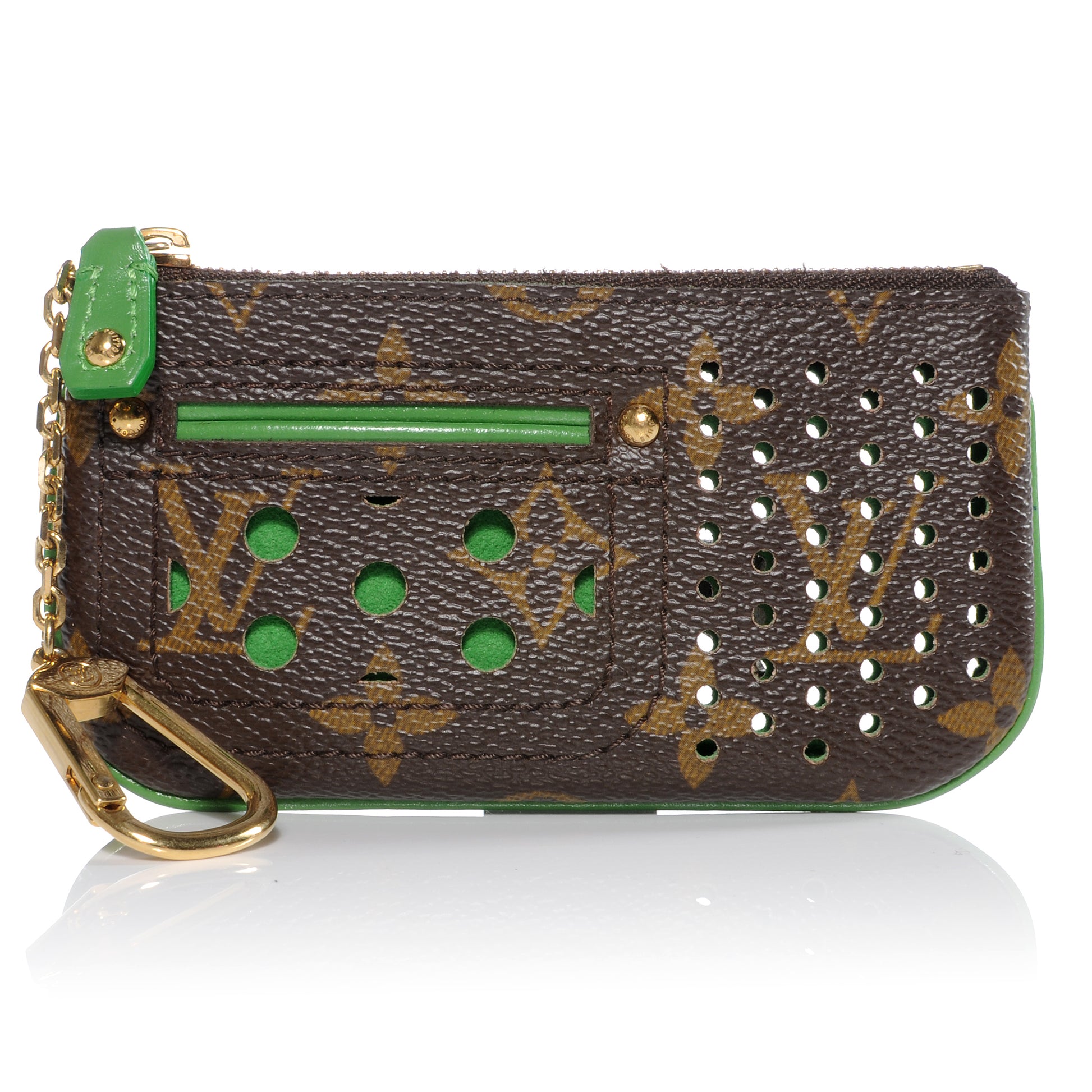 Louis Vuitton Monogram Perforated Key Pouch Green 1 of 7
