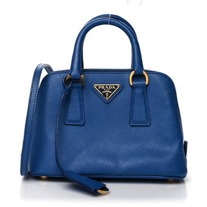 Prada Saffiano Lux Mini Promenade Tote Azzurro 1 of 9