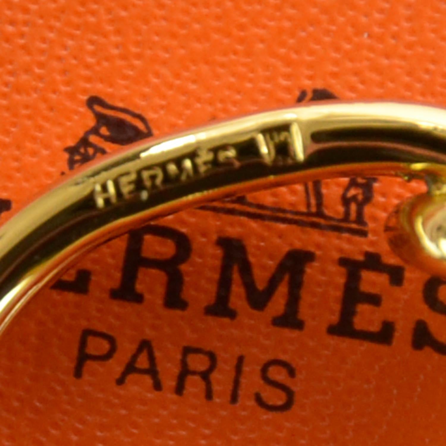 Hermes Knot Scarf Ring Gold 4 of 5