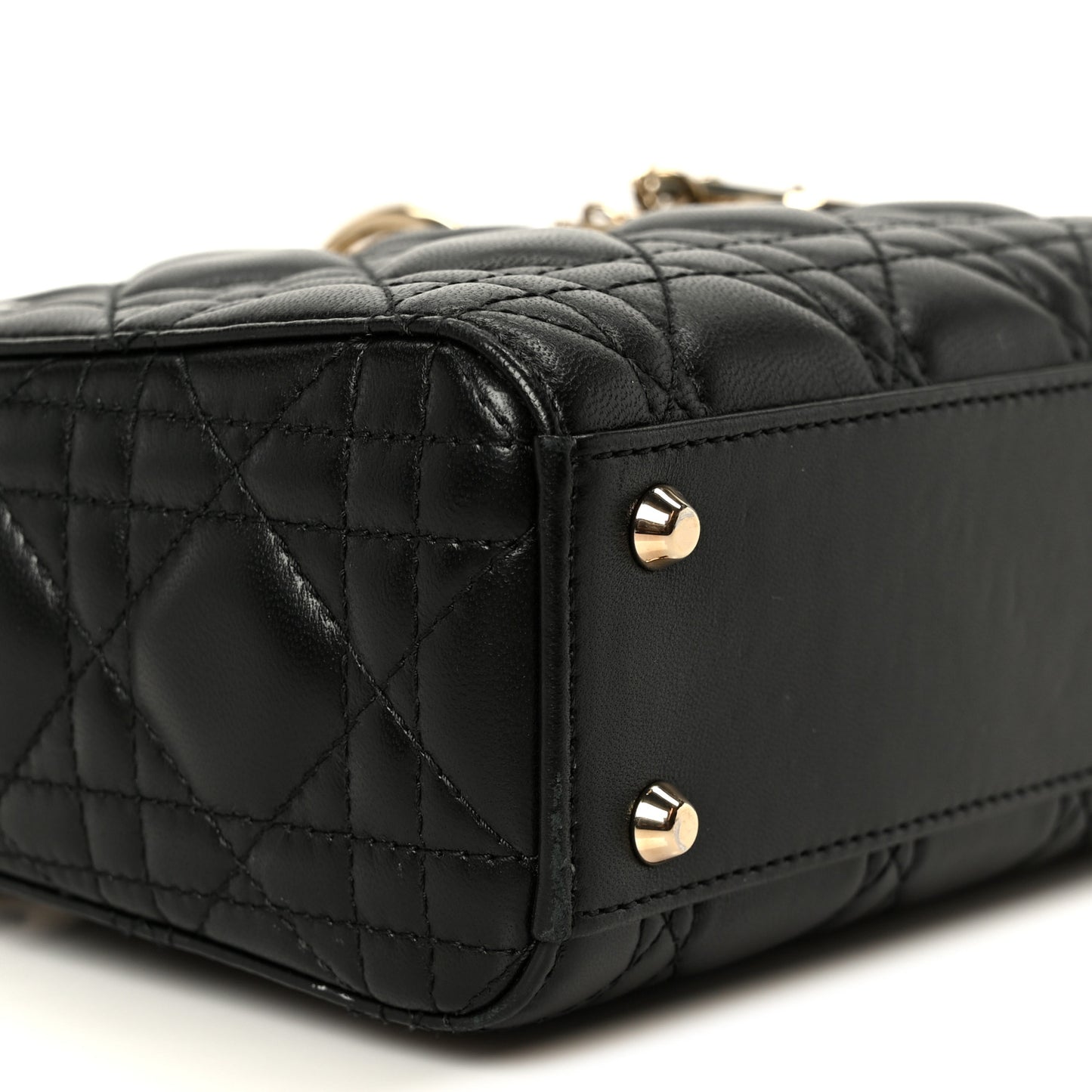 Lambskin Cannage Mini Lady Dior Black