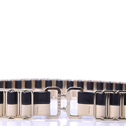 Chanel Lambskin Metal Belt 85 34 Black Beige 4 of 7