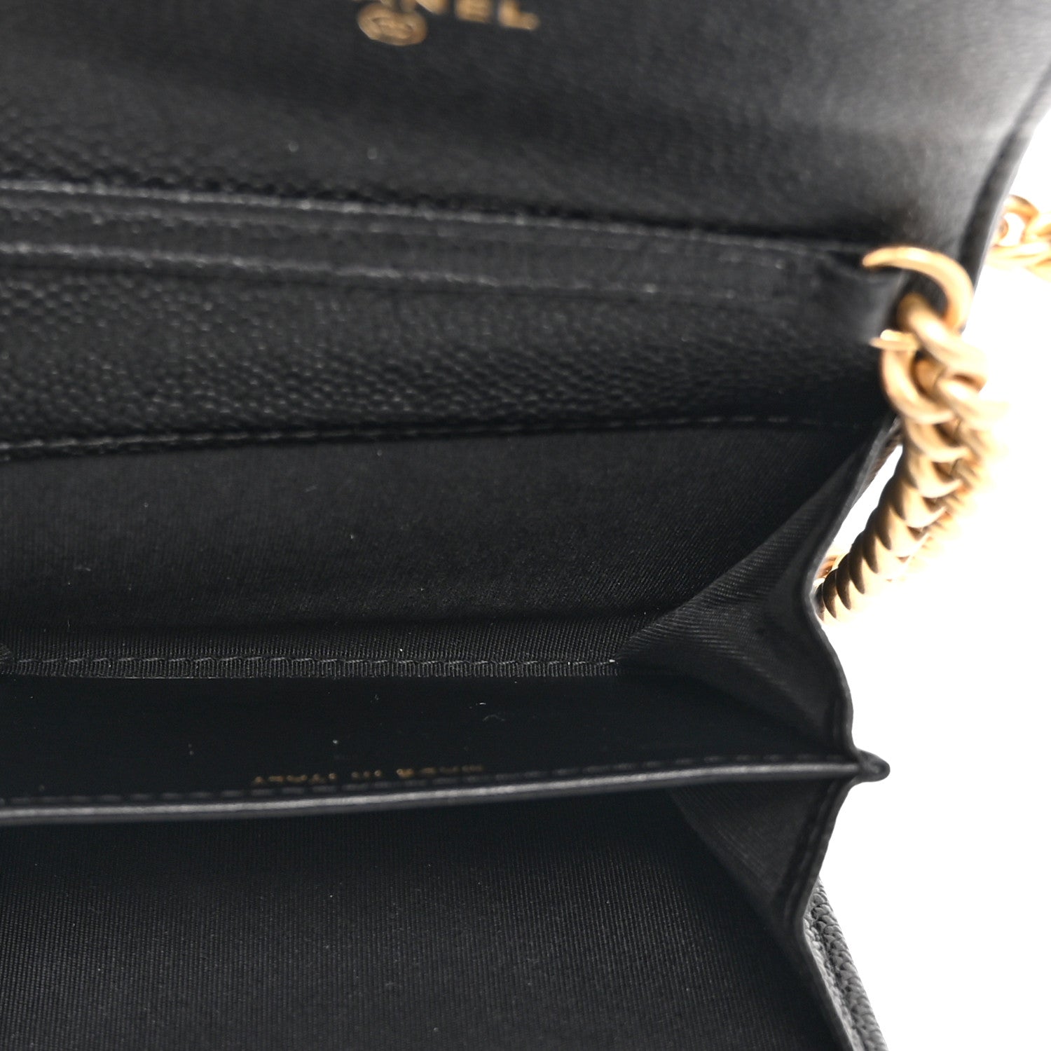 Chanel Caviar Quilted Boy Card Holder On Chain Black 5 of 11