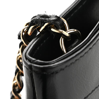 Chanel Shiny Crumpled Calfskin Quilted Nano 31 Shopping Bag Black 12 of 13