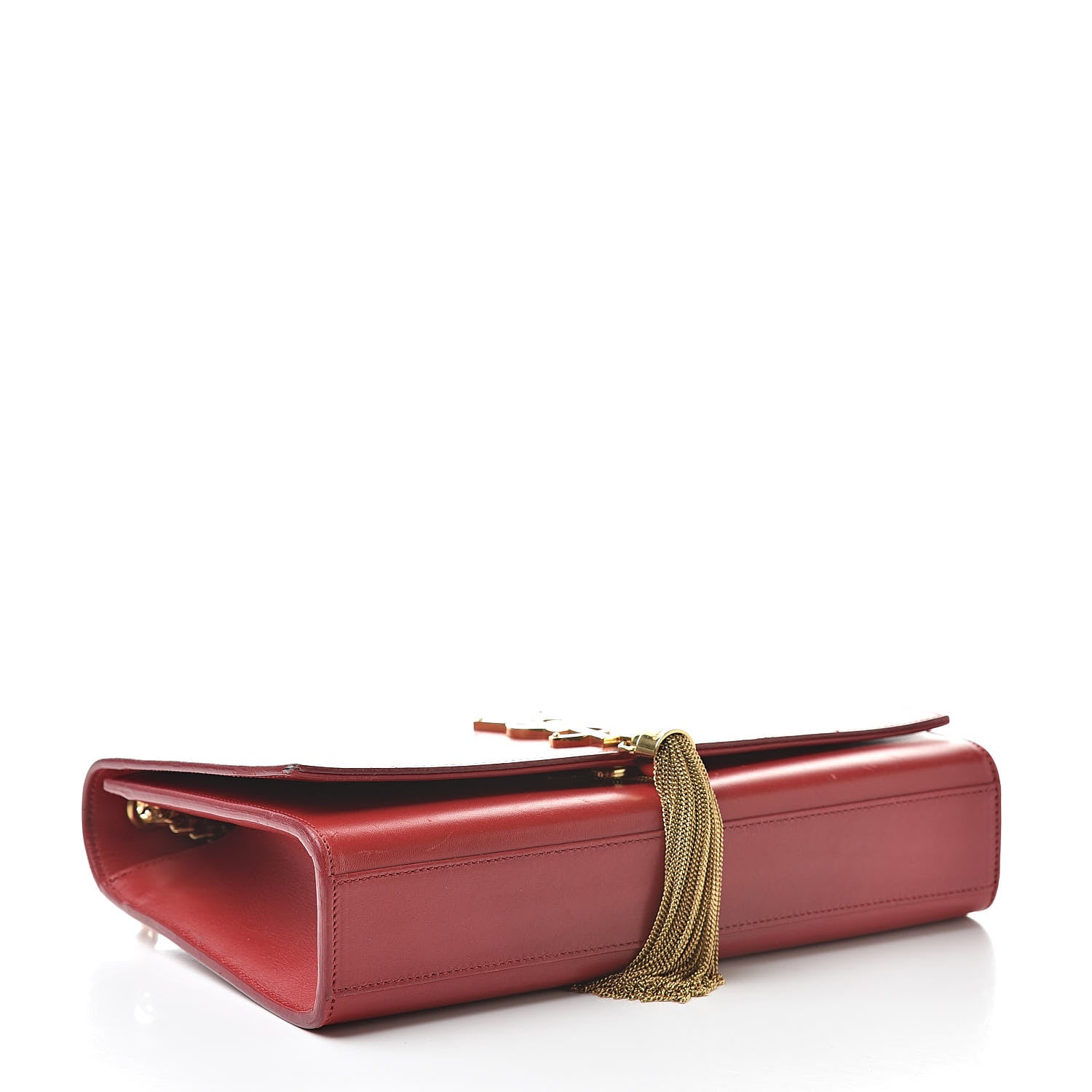 Saint Laurent Smooth Calfskin Medium Classic Monogram Kate Tassel Satchel Lipstick Red 4 of 23