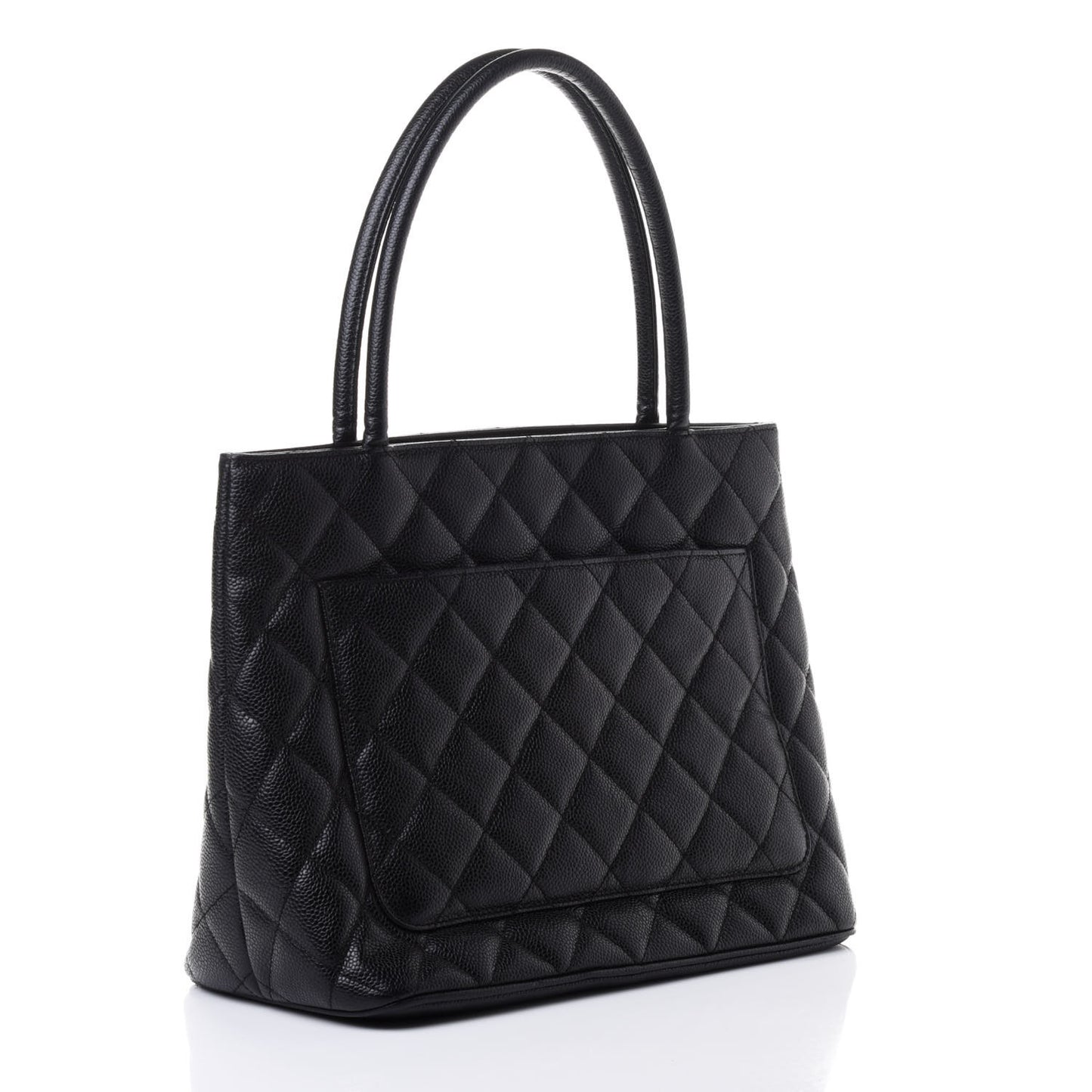 Caviar Quilted Medallion Tote Black
