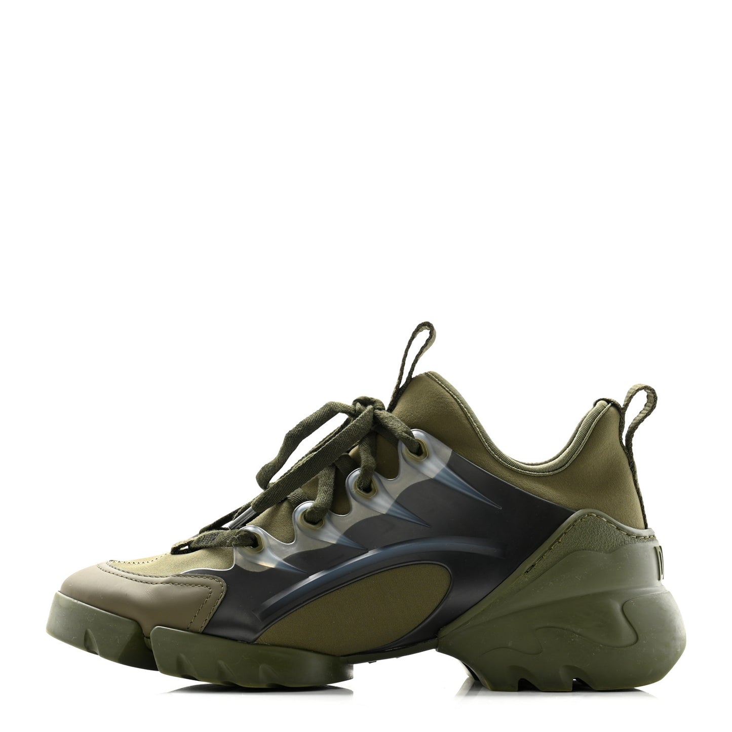 Neoprene Rubber Womens D-Connect Sneakers Kaki