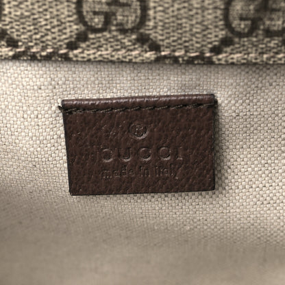 Gucci GG Supreme Monogram Web Small Neo Vintage Double Flap Messenger Bag Beige New Acero 8 of 13