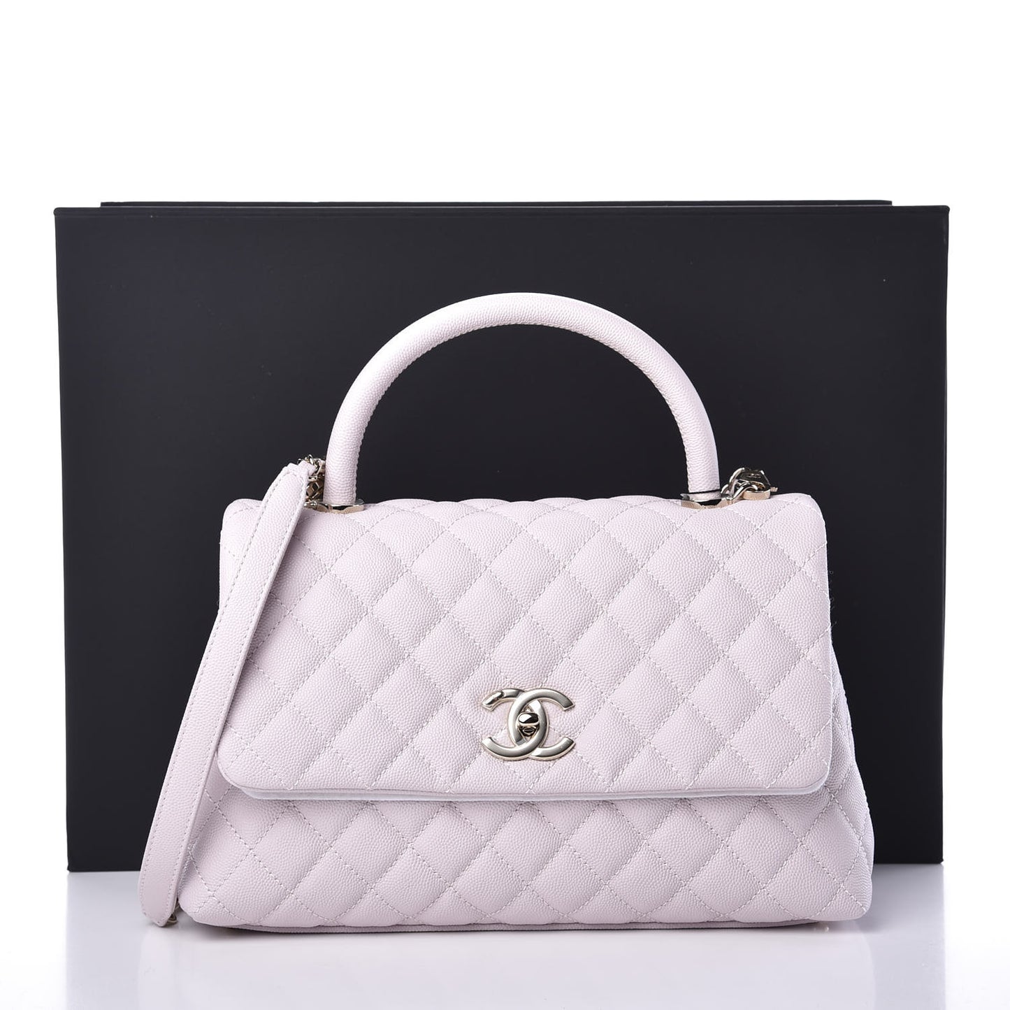 Caviar Quilted Small Coco Handle Flap Lilas Lilac