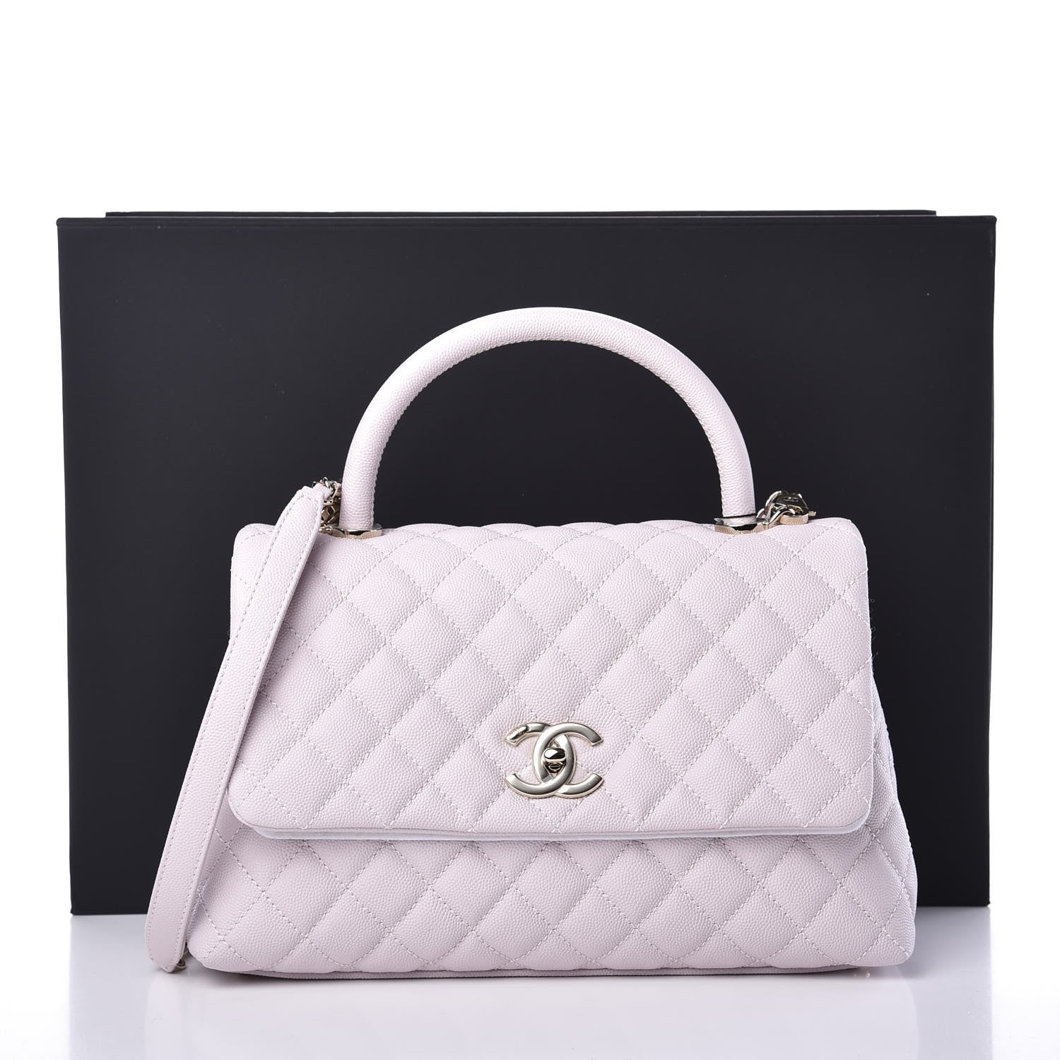 Chanel Caviar Quilted Small Coco Handle Flap Lilas Lilac 10 of 10