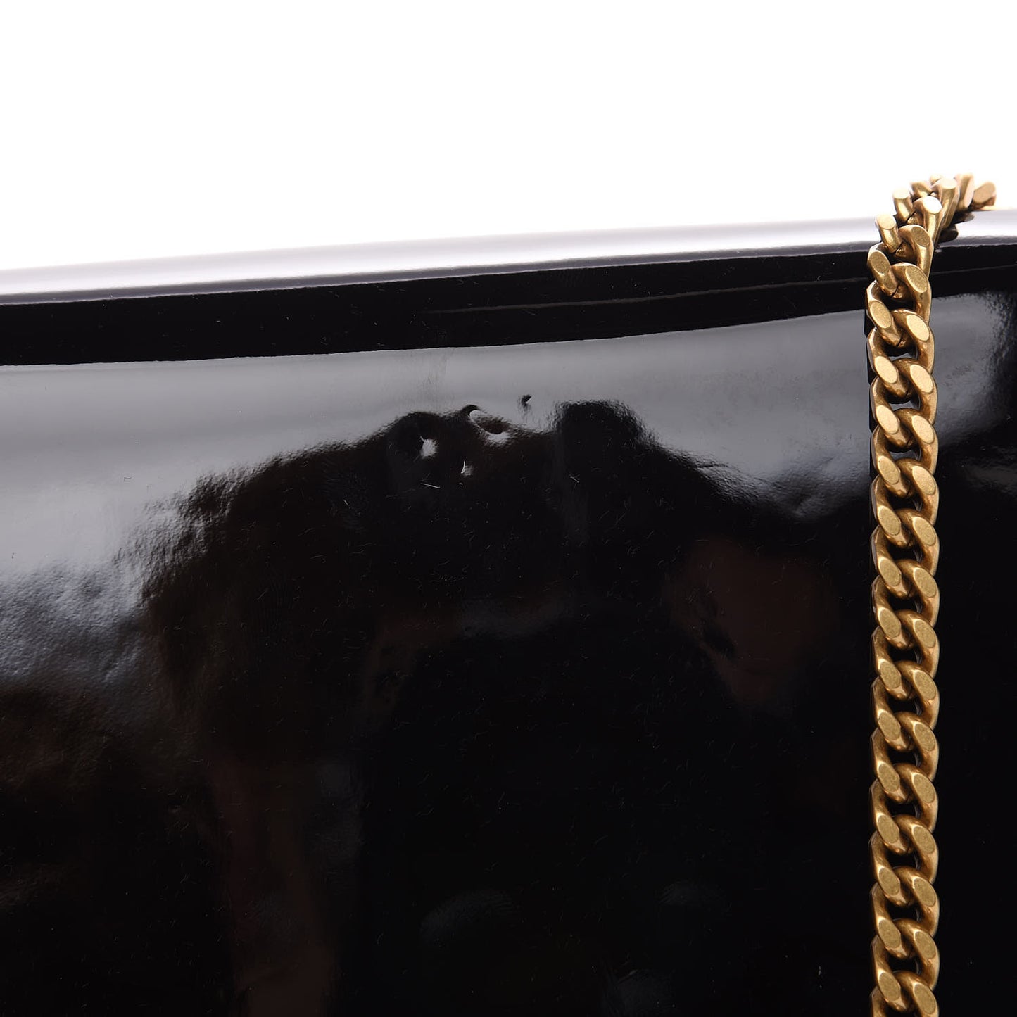 Patent Small Monogram Kate Satchel Black