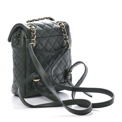 Chanel Lambskin Quilted Mini Urban Spirit Backpack Dark Green 2 of 8