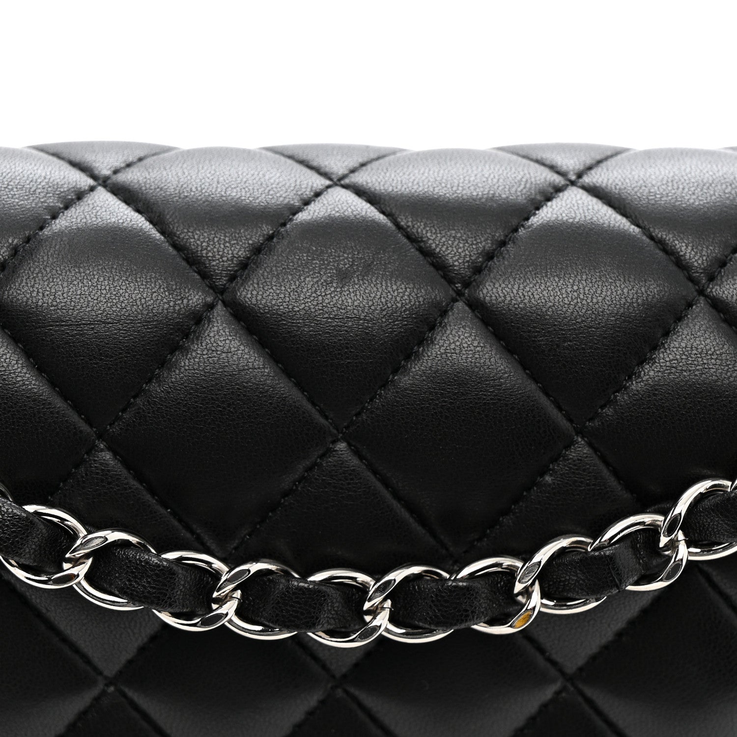 Chanel Lambskin Quilted Medium Double Flap Black 15 of 16