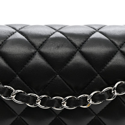 Chanel Lambskin Quilted Medium Double Flap Black 15 of 16