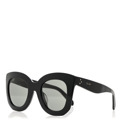 Celine Oversized Round Sunglasses CL4005FN Black 1 of 7
