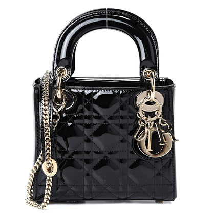 Christian Dior Patent Cannage Mini Lady Dior Black 1 of 9