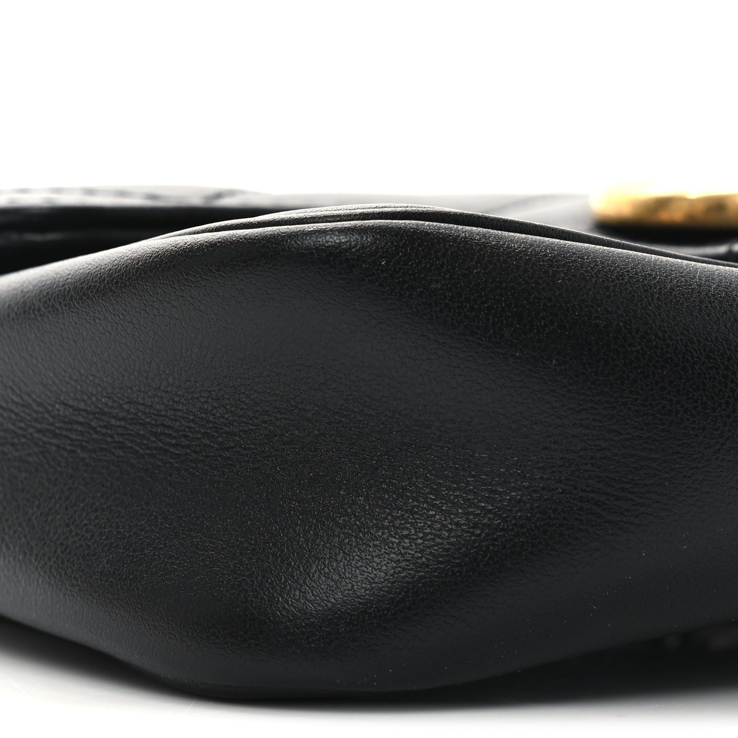 Calfskin Matelasse Super Mini GG Marmont Shoulder Bag Black