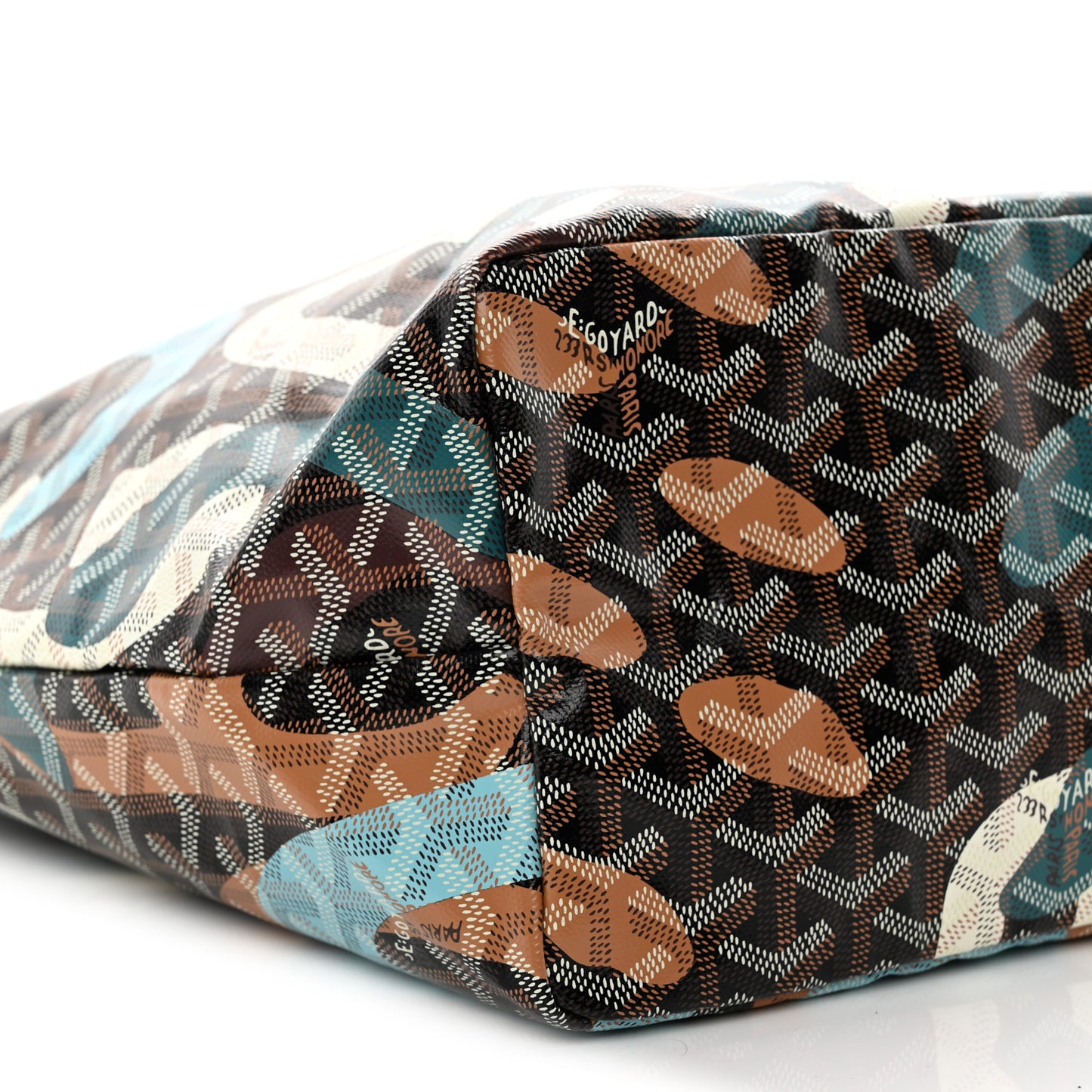 Goyardine Saint Louis Lettres Camouflage PM Black Blue