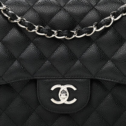 Chanel Caviar Quilted Jumbo Double Flap Black 8 of 11