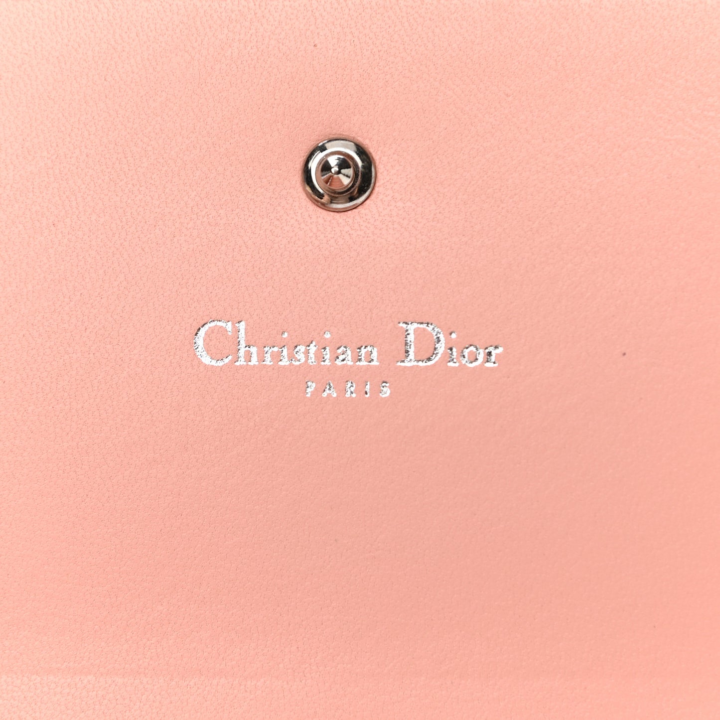 Grained Calfskin Diorama Croisiere Chain Wallet Rose Poudre