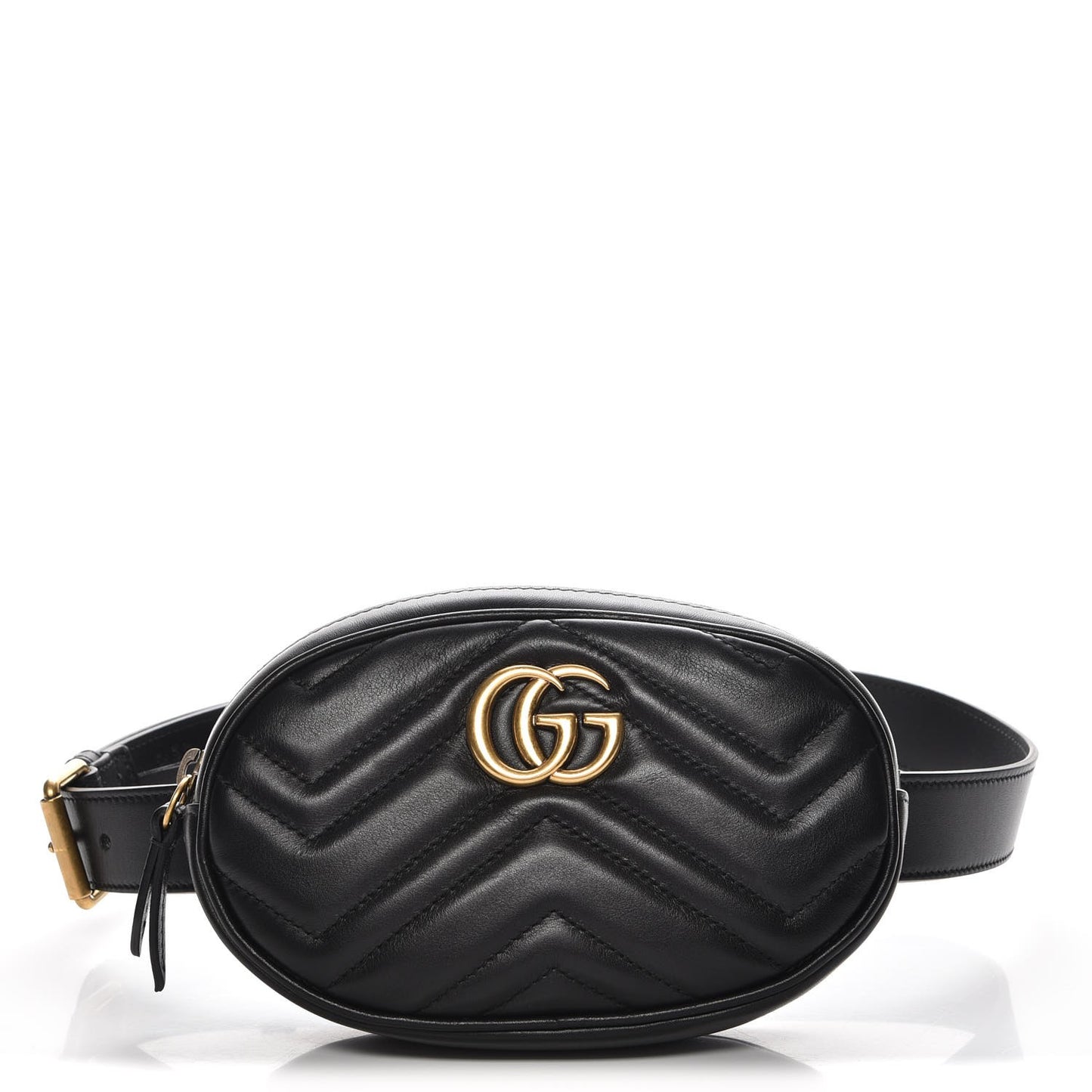 Calfskin Matelasse GG Marmont Belt Bag 75 30 Black