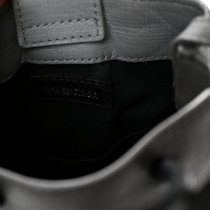 Balenciaga Squared Calfskin Logo Shopping Phone Holder Bag Balenciaga Grey 6 of 9
