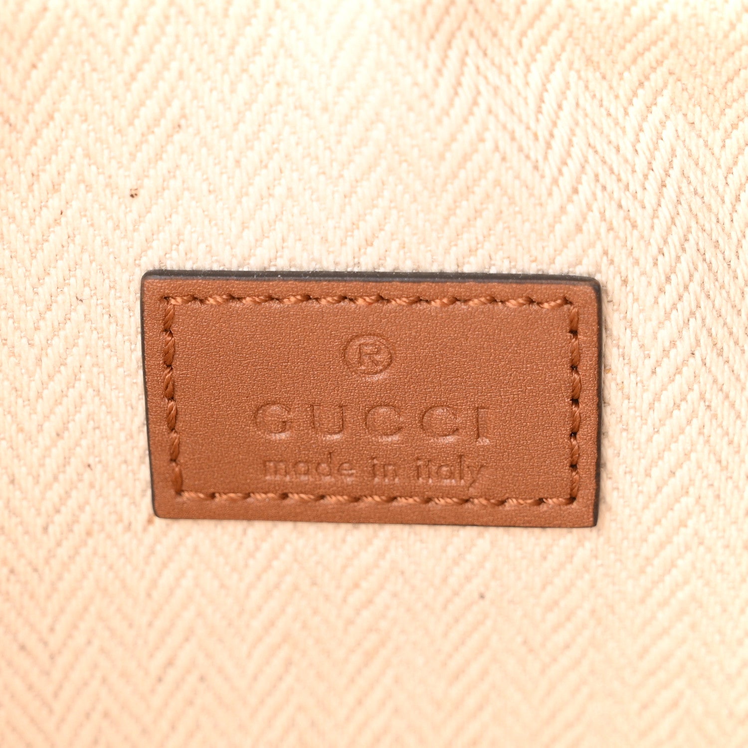 Gucci GG Supreme Monogram Textured Calfskin Emblem Mini Crossbody Beige Dark Brown 5 of 10