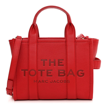 Marc Jacobs Grained Calfskin Small The Tote Bag True Red 1 of 12