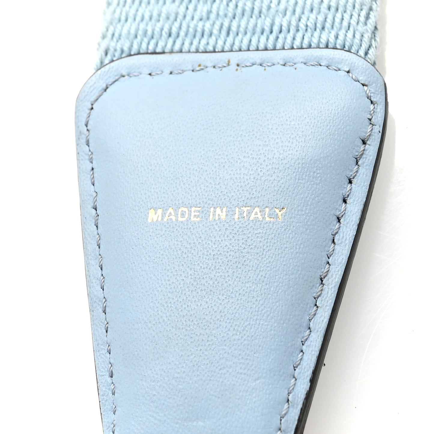 Jacquard Ribbon Vitello King FF Bi-Color Intreccio Adjustable Strap You Azzurro Baby Latte