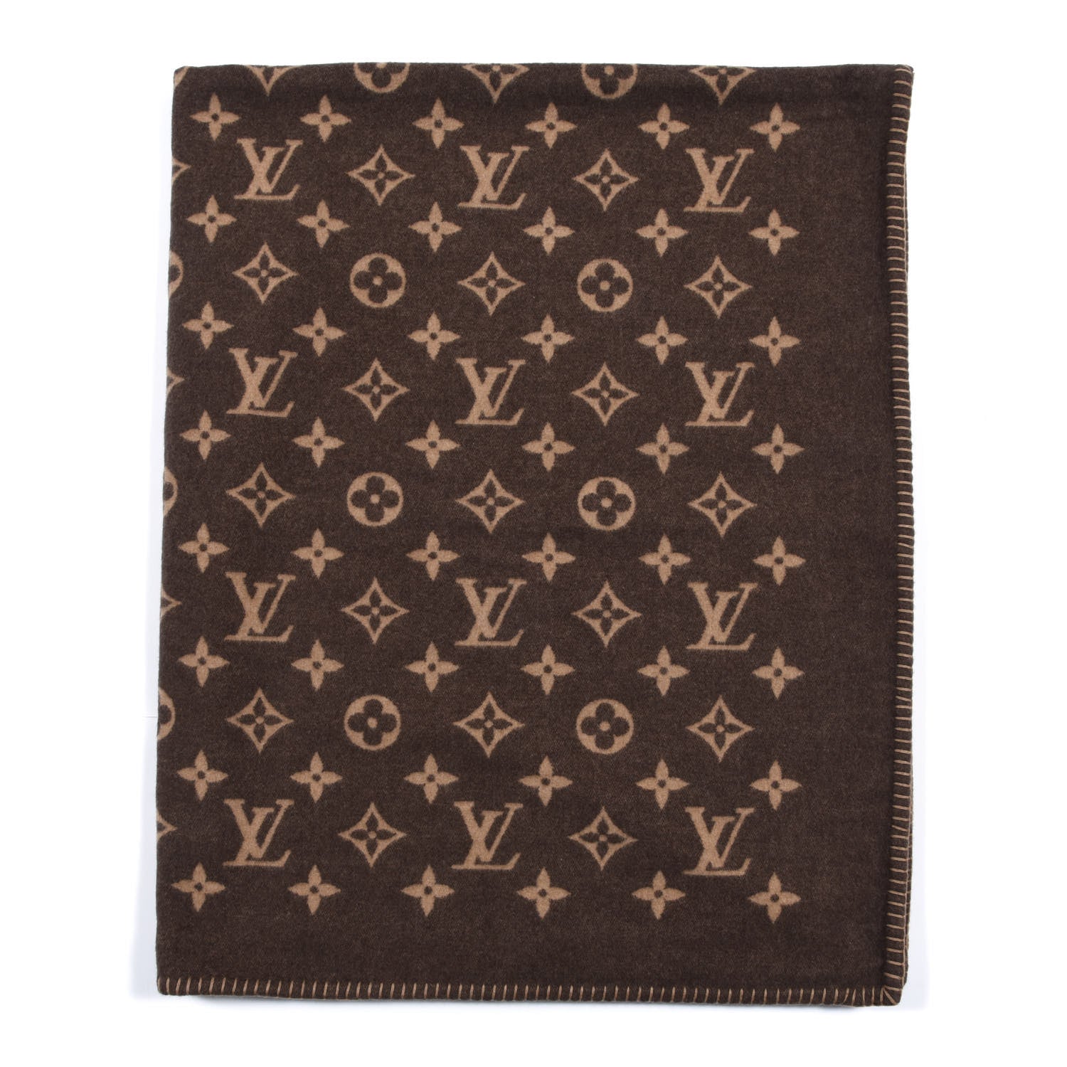 Louis Vuitton Wool Cashmere Neo Monogram Blanket 1 of 4