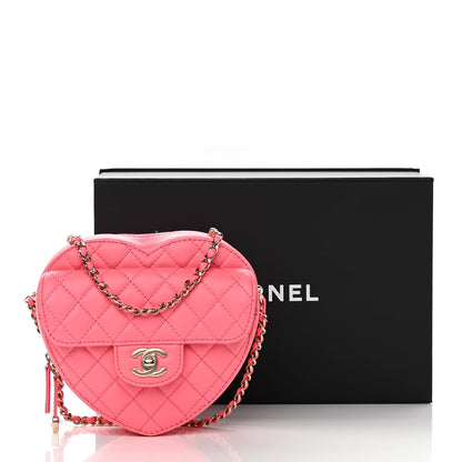 Chanel Lambskin Quilted CC In Love Heart Bag Pink 10 of 10