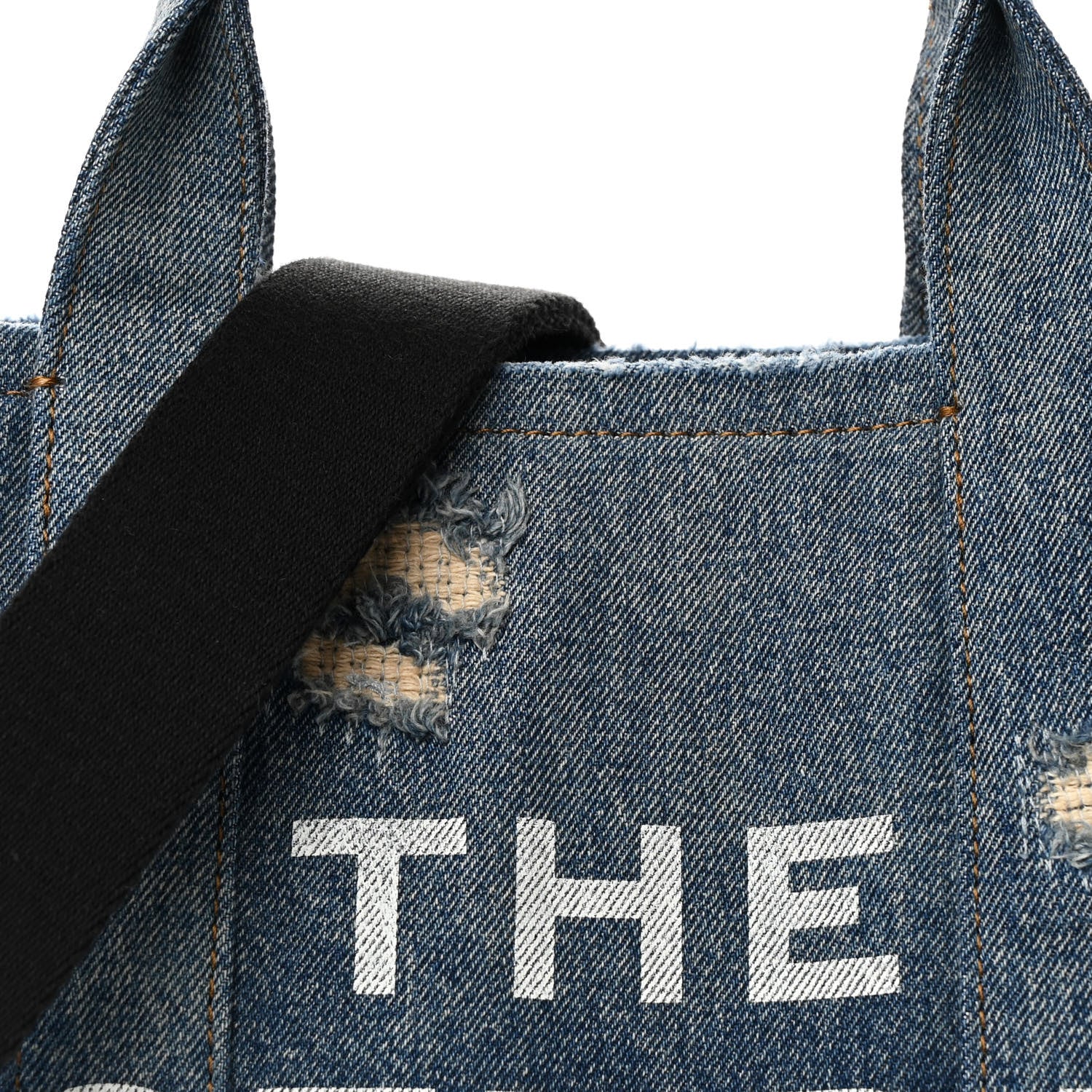 Marc Jacobs The Rip and Repair Denim Canvas Medium The Tote Bag Blue 8 of 10