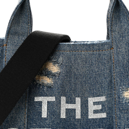 Marc Jacobs The Rip and Repair Denim Canvas Medium The Tote Bag Blue 8 of 10
