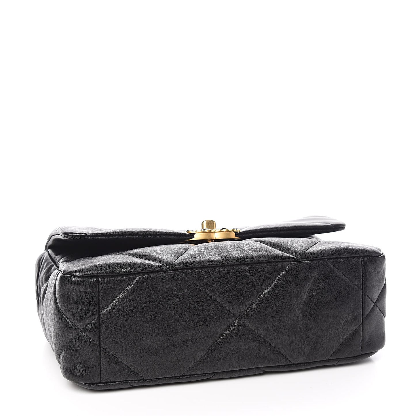 Goatskin Quilted Medium 19 Flap Black
