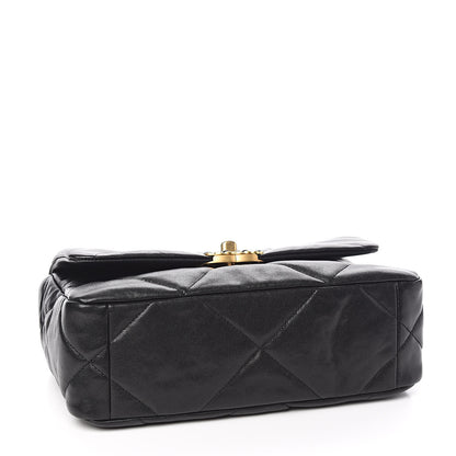 Chanel Goatskin Quilted Medium 19 Flap Black 4 of 11