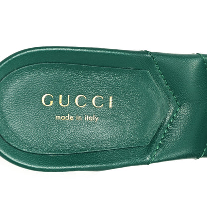 Gucci Nappa Matelasse GG Marmont 75mm Slide Sandals 36 Emerald 8 of 9