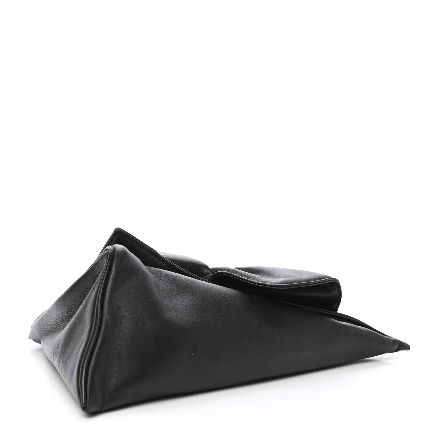 Nappa Wedge Clutch Black