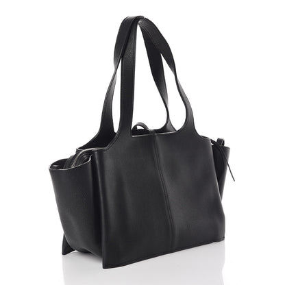 Celine Baby Grained Calfskin Small Tri-Fold Bag Black 3 of 9