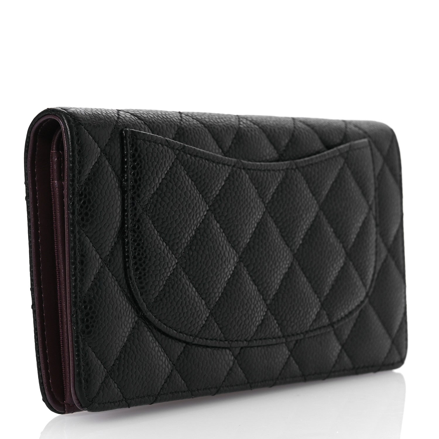 Chanel Caviar Quilted Yen Wallet Black 3 of 15