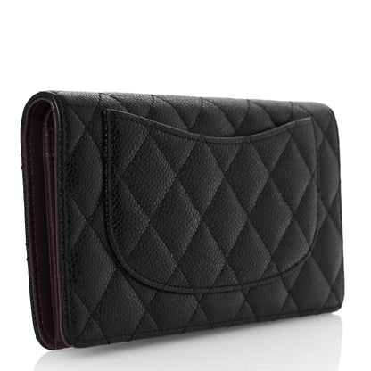 Chanel Caviar Quilted Yen Wallet Black 3 of 15