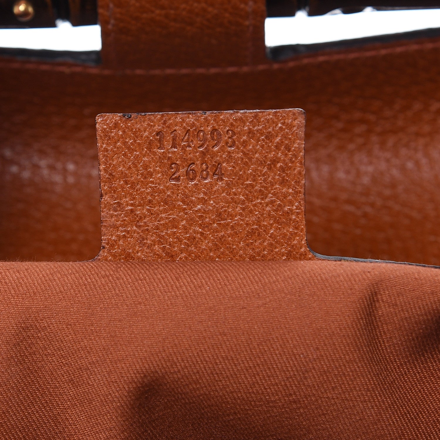 Gucci Monogram Bamboo Bullet Satchel Brown 7 of 13