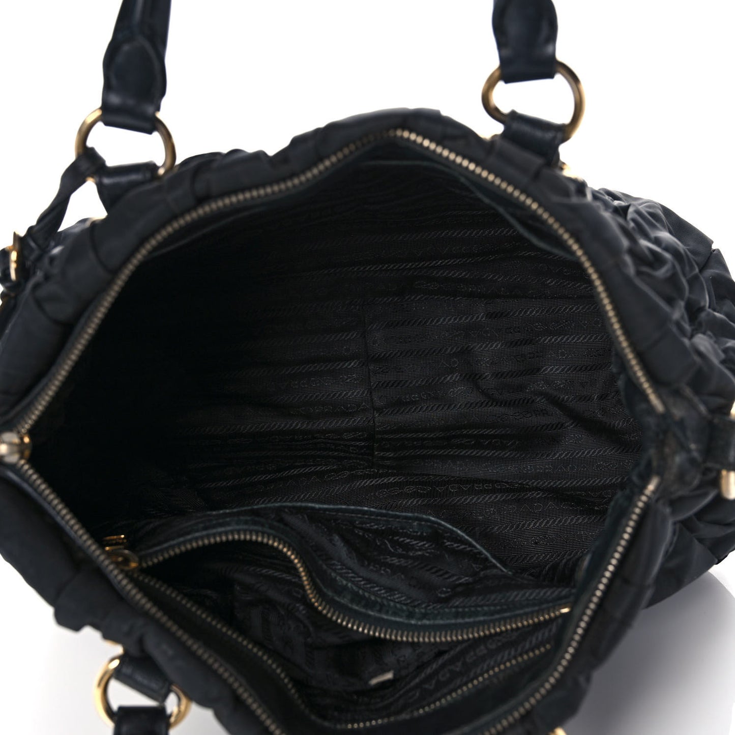 Tessuto Nylon Gaufre Tote Black