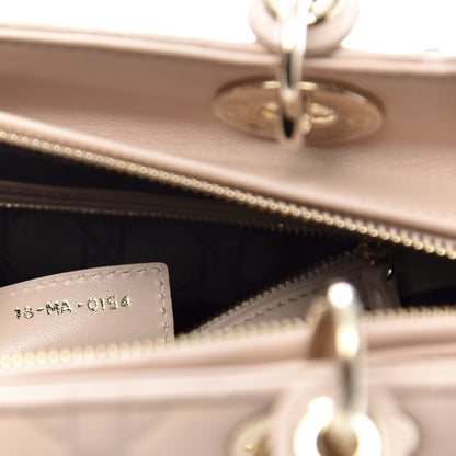 Christian Dior Lambskin Cannage Large Lady Dior Beige 9 of 11