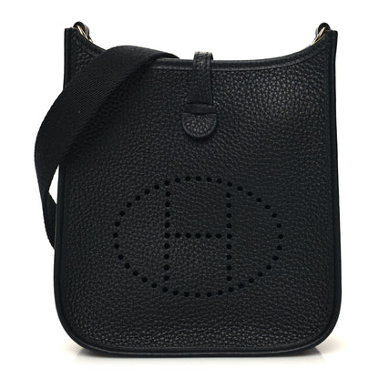 Hermes Taurillon Clemence Evelyne TPM Black 1 of 11