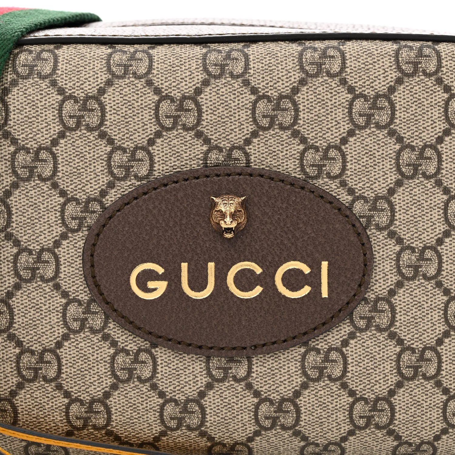 Gucci GG Supreme Monogram Web Neo Vintage Shoulder Bag Beige New Acero Crop 8 of 10