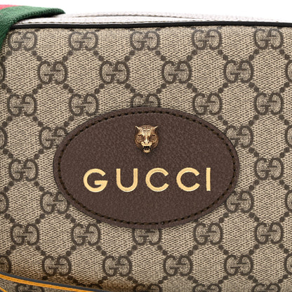 Gucci GG Supreme Monogram Web Neo Vintage Shoulder Bag Beige New Acero Crop 8 of 10
