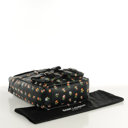 Saint Laurent Calfskin Prairie Flower Printed Festival Backpack Multicolor 4 of 11