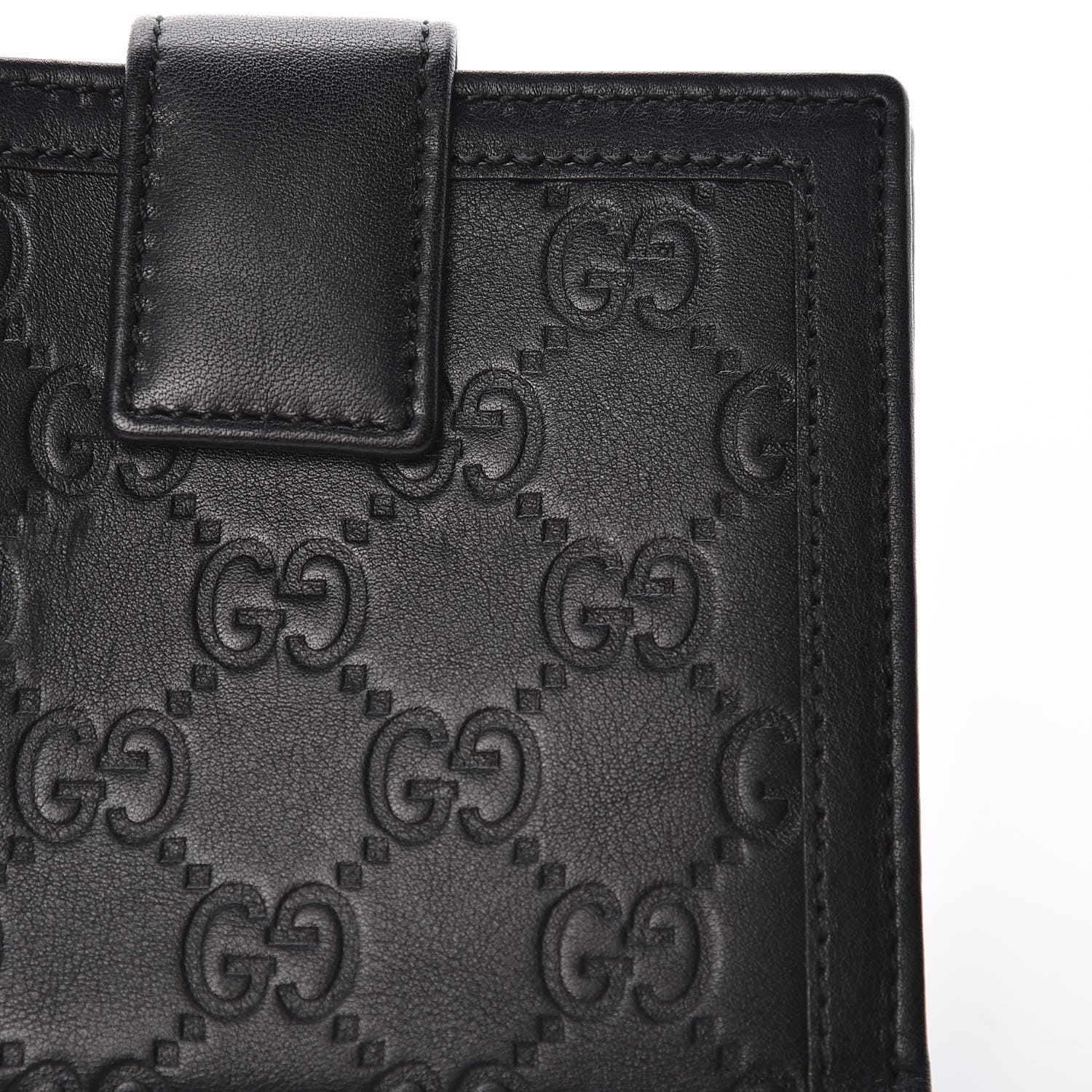 Gucci Guccissima Sukey French Flap Wallet Black 10 of 11