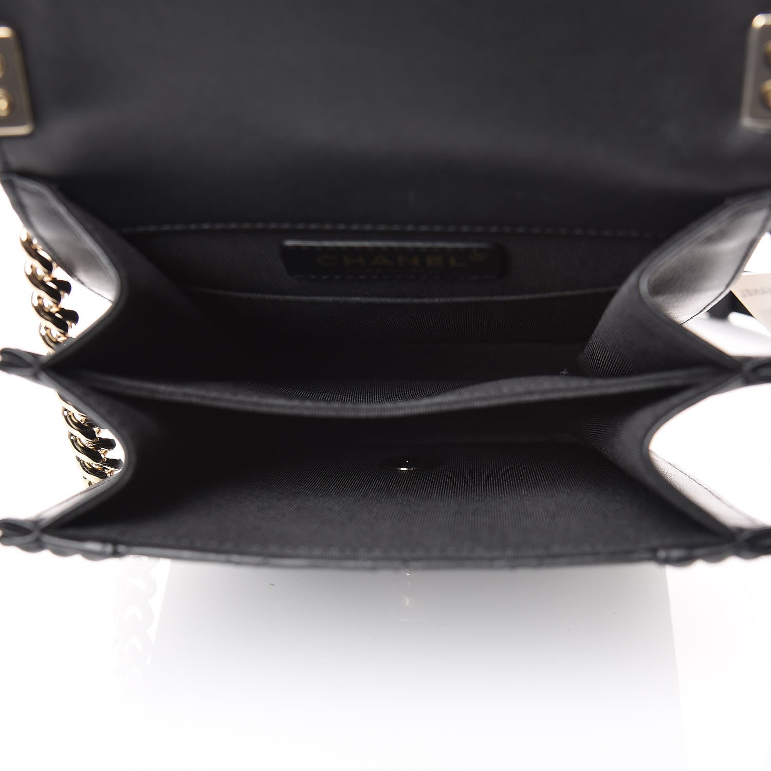 Chanel Calfskin Quilted North South Boy Flap Black 5 of 8
