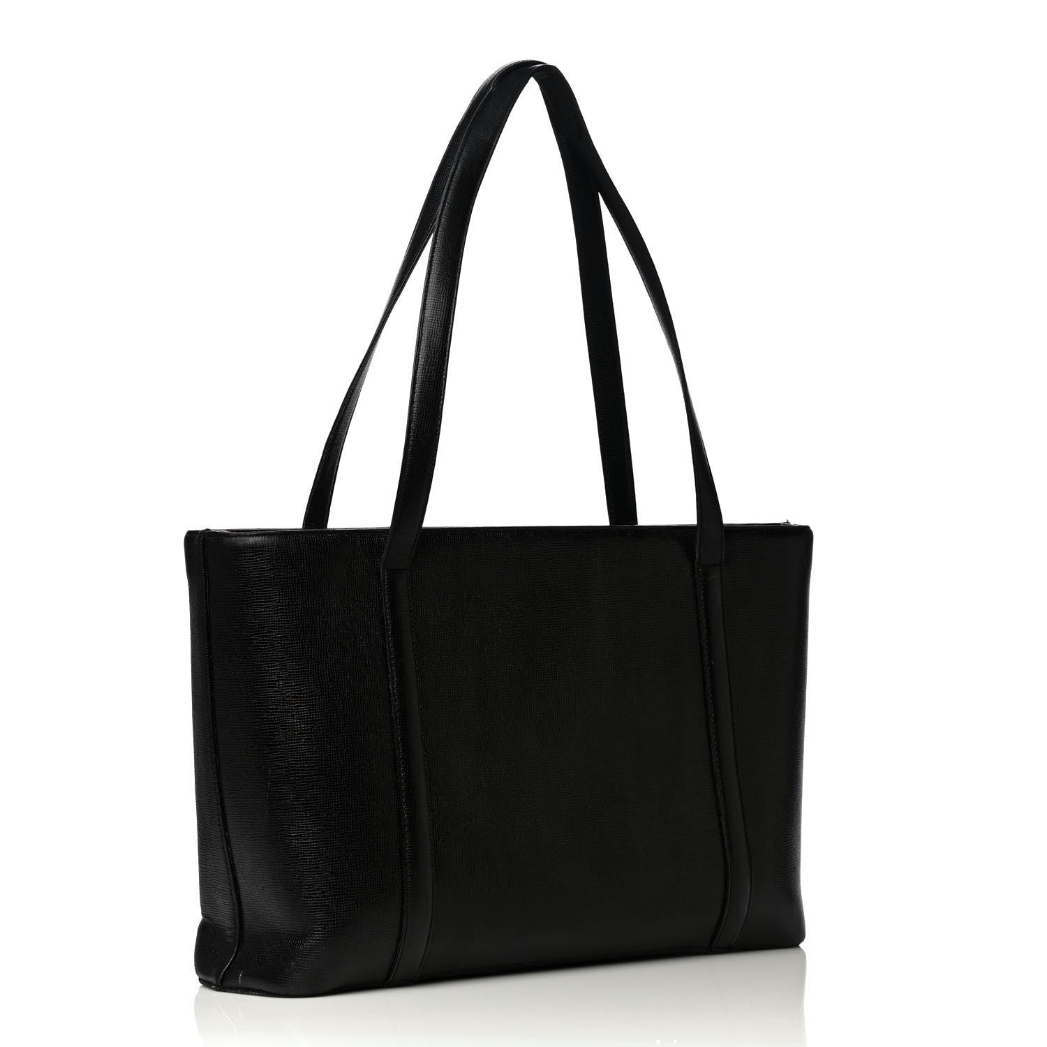 MCM Calfskin Studded Tote Black 4 of 14