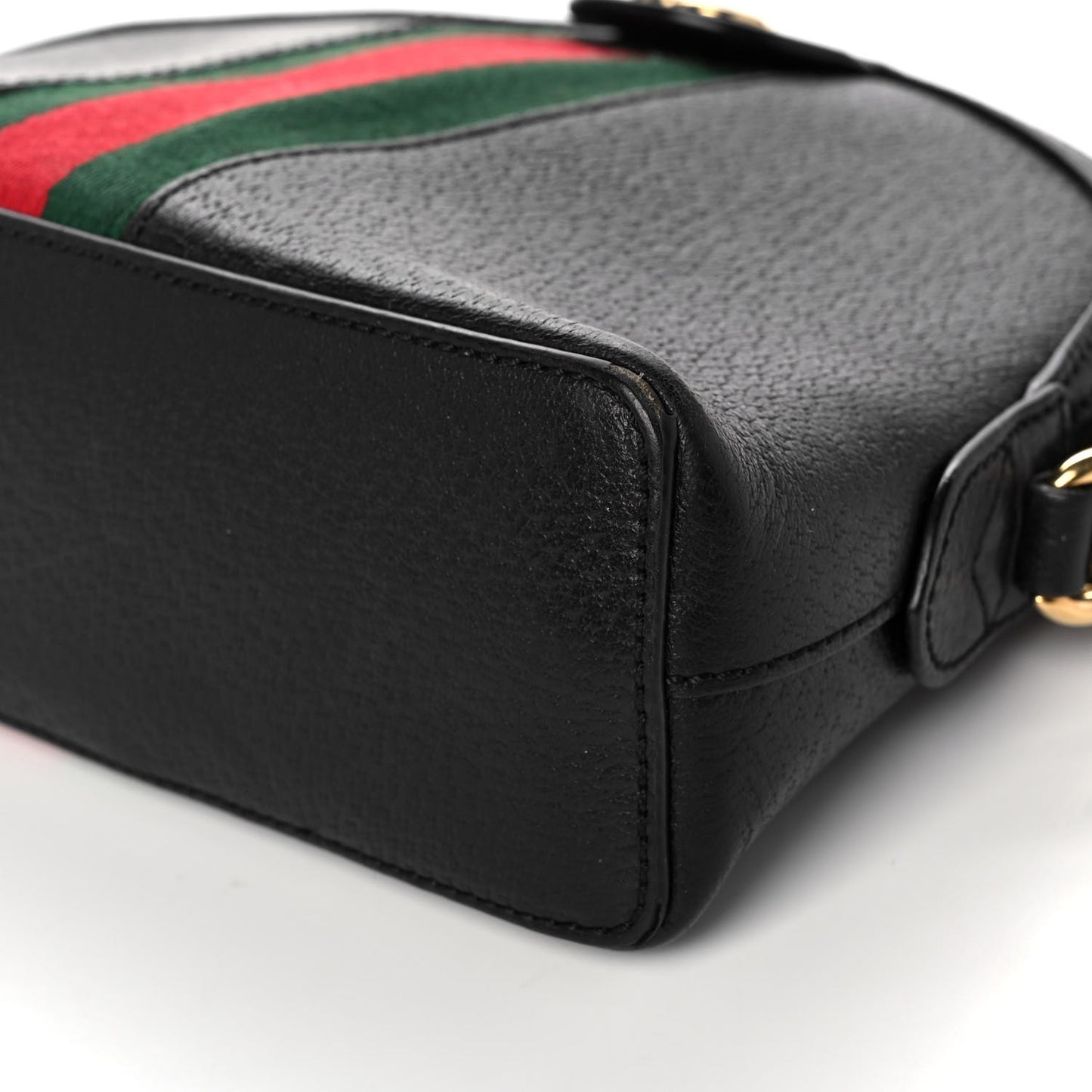 Calfskin GG Web Small Ophidia Dome Shoulder Bag Black